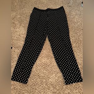 Polka dot jegging/business pants.
